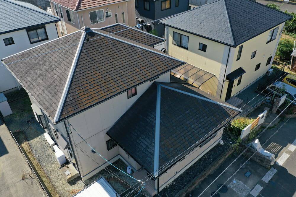施工前(屋根) 3 (4) (1) 三重県鈴鹿市T様【屋根カバー工法】施工前