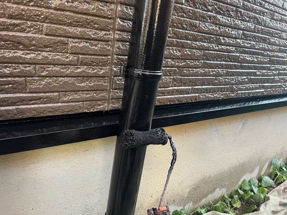 上塗り_雨樋 松阪市 外壁塗装 リペイント匠