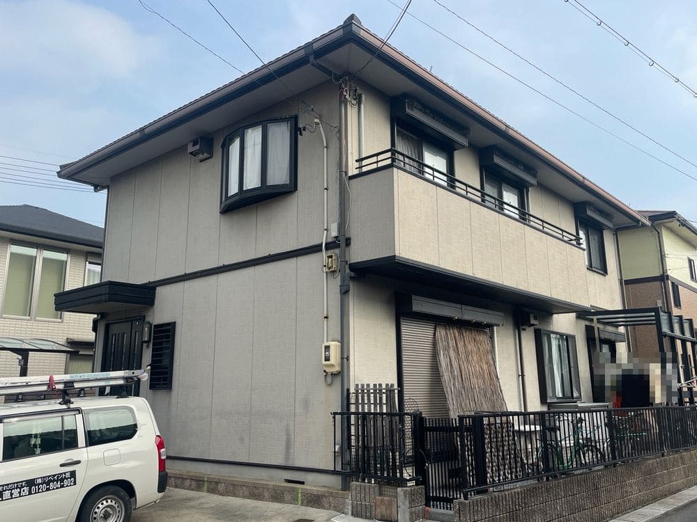 鈴鹿市十宮I様_施工前_外壁全体 (1) 鈴鹿市 外壁塗装 リペイント匠