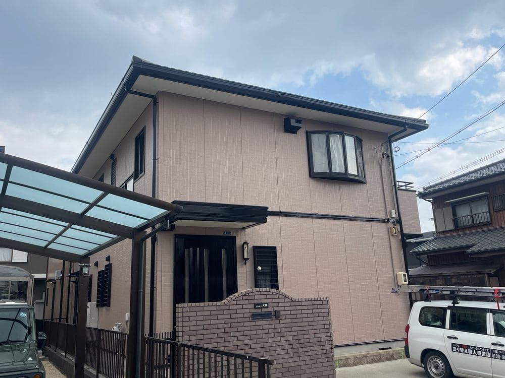 鈴鹿市十宮I様_施工後_外壁全体 (2) 鈴鹿市 外壁塗装 リペイント匠