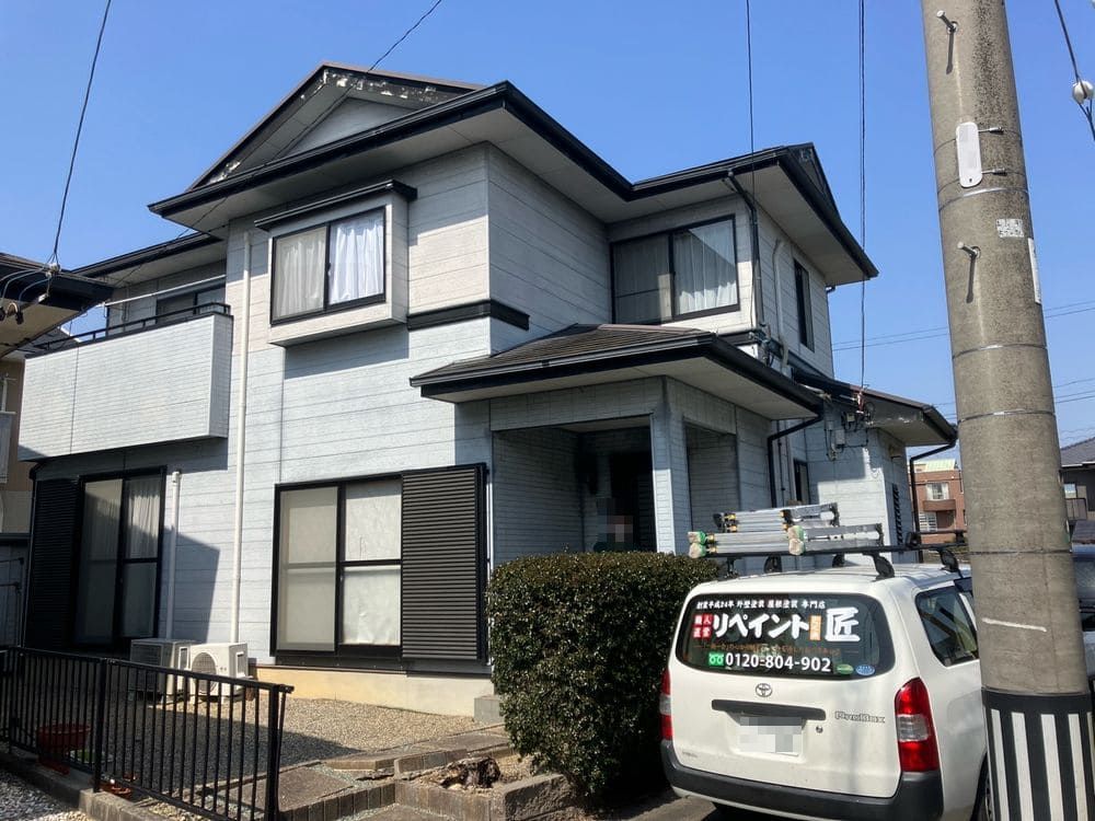 鈴鹿市道伯_I様_施工前_外壁右 鈴鹿市鈴鹿市 外壁塗装 リペイント匠