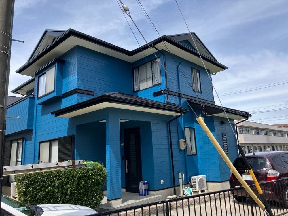 鈴鹿市道伯_I様_施工後_外壁右 鈴鹿市鈴鹿市 外壁塗装 リペイント匠