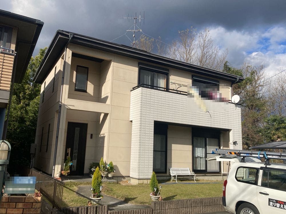 名張市Y様_施工前_外壁全体 (3) 伊賀名張市 外壁塗装 リペイント匠