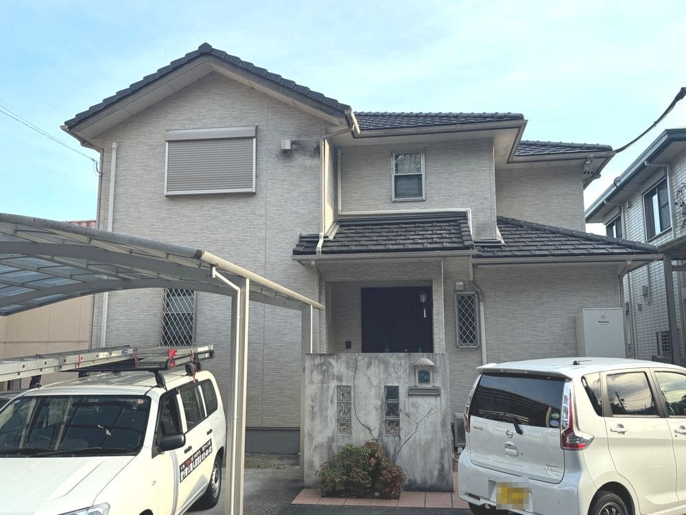四日市市の外壁塗装をした例　四日市市の外壁塗装をリペイント匠が施工した写真