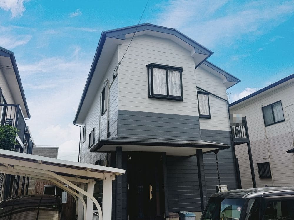 四日市市の外壁屋根塗装をリペイント匠が施工した写真